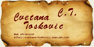 Cvetana Tošković vizit kartica